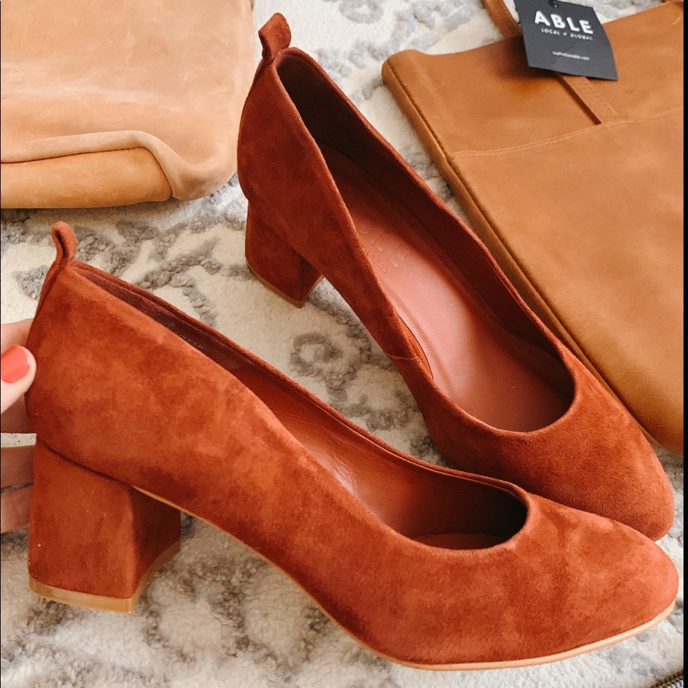 ABLE Miriam Block Heel - Size 8